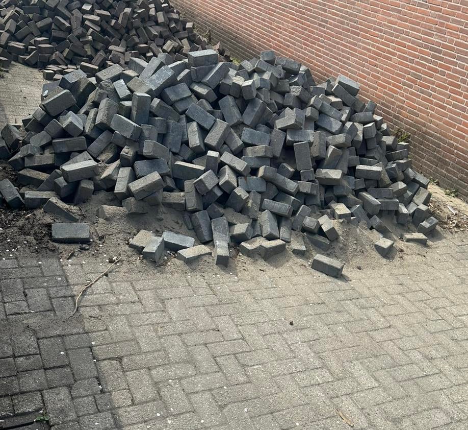 Betonklinker +/- 20M2, Ophalen, Gebruikt, Klinkers, 10 m² of meer