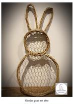 Konijn van gaas en stro - haas - voorjaar  - pasen, Ophalen of Verzenden, Nieuw