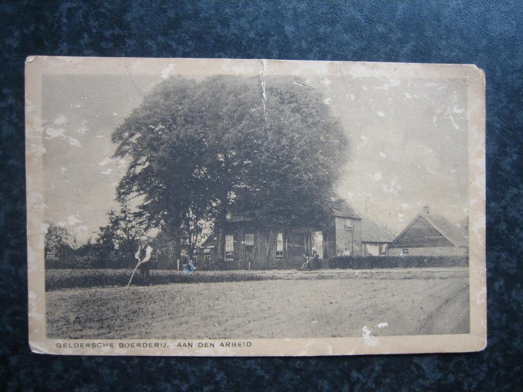 GELDERLAND Boerderij Aan den arbeid, Ophalen of Verzenden, Voor 1920, Gelderland
