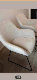 4x Jesper Home Kushi eetkamerstoelen Ivory Ivy  slide Black, Ophalen of Verzenden, Zo goed als nieuw