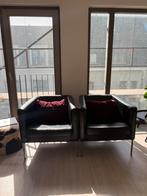 Klappsta fateuil stoel ikea zwart leer chroom, Ophalen, Leren stoel, zilver frame, Minder dan 75 cm, Leer