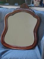 Antieke mahonie-houten spiegel, Ophalen, Overige vormen, 50 tot 100 cm, Minder dan 100 cm