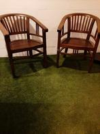 Nostalgische Fauteuil, Armstoel, Butlerstoel donkerbruin, Huis en Inrichting, Stoelen, Ophalen of Verzenden, Zo goed als nieuw