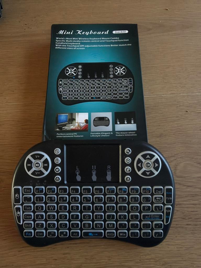 Mini Draadloos Toetsenbord Muis Combo backlit, Computers en Software, Muizen, Toetsenbord en muis-set, Overige typen, Nieuw, Ophalen of Verzenden