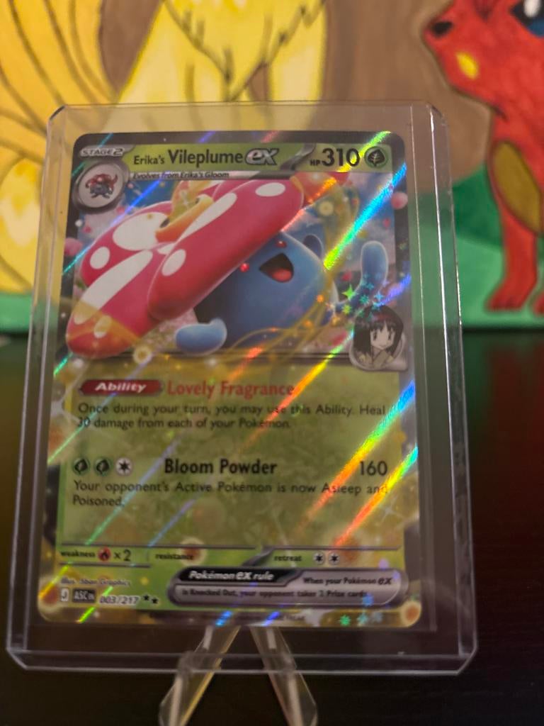 Ascended Heroes- Erika's Vileplume EX  Pokemon Kaart Foil, Ophalen of Verzenden, Zo goed als nieuw, Losse kaart, Foil