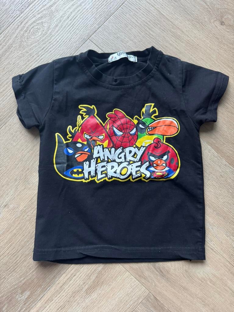 Angry Birds t-shirt zwart maat 3 / 92, Ophalen of Verzenden, Gebruikt, Jongen of Meisje, Shirt of Longsleeve