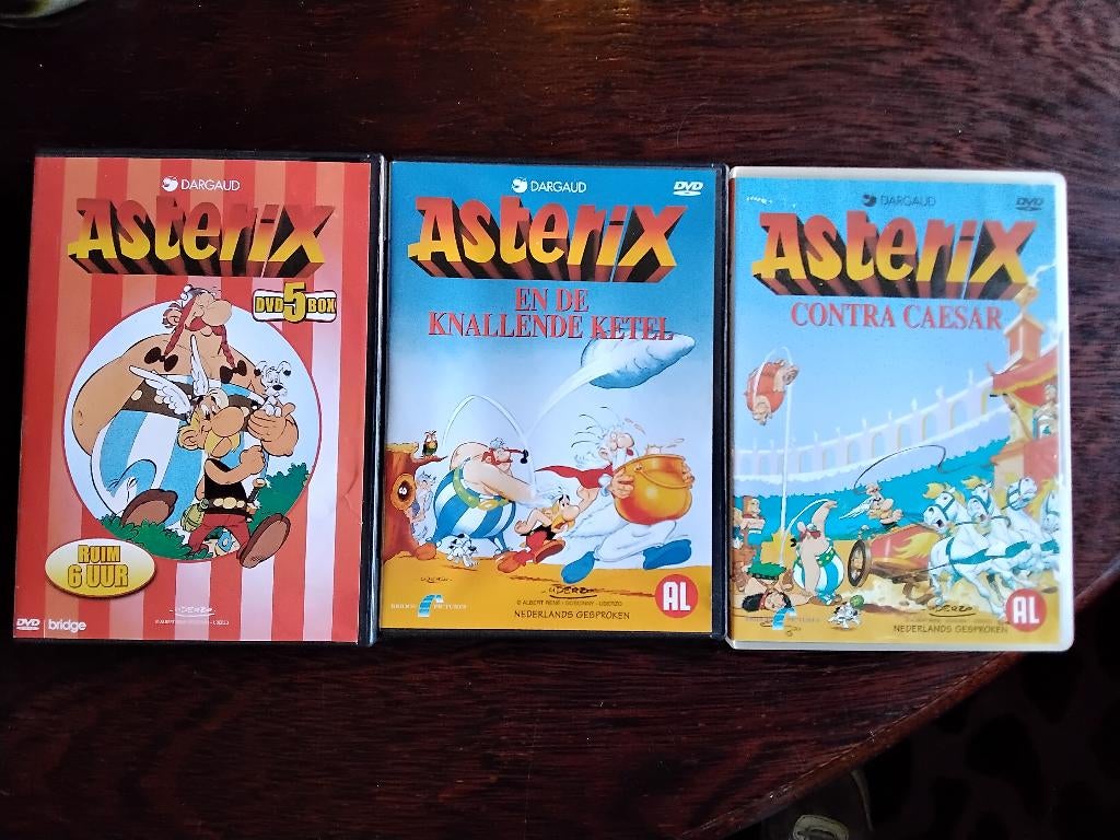 Asterix box en 2 losse dvds, origineel, Avontuur, Alle leeftijden, Boxset, Ophalen of Verzenden