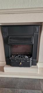 Schouw steen met elektrische haard, Ophalen of Verzenden, Vrijstaande haard, Elektrische haard