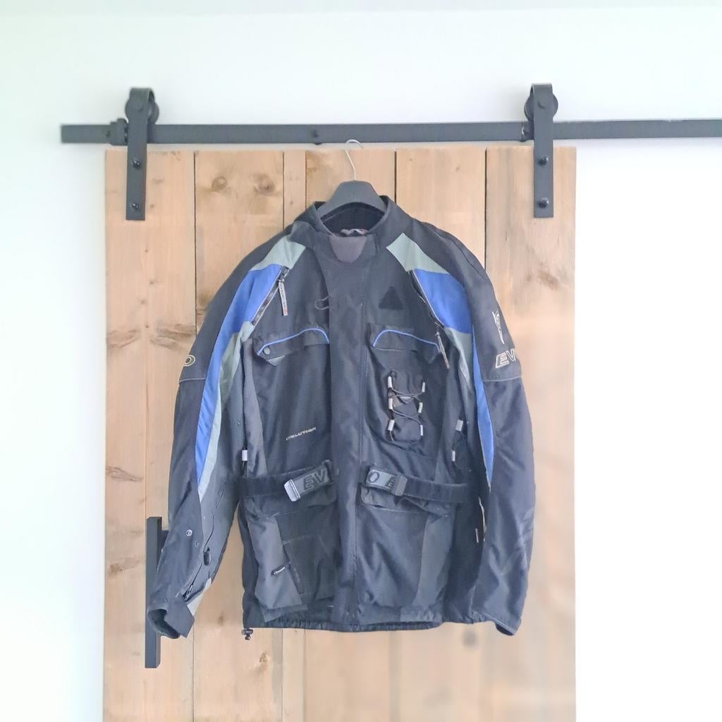 Motor jas men xl evolution blauw zwart, Motoren, Ophalen of Verzenden, Tweedehands, Jas | textiel