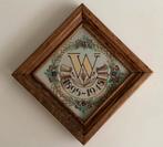 Cloisonné Herinnerings tegel Koning Wilhelmina 1898-1948, Ophalen of Verzenden