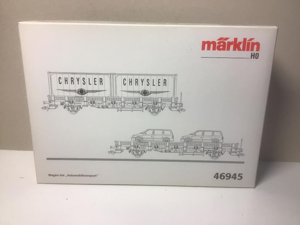 Marklin 46945 set van 2 wagen “CHRYSLER”, Hobby en Vrije tijd, Modeltreinen | H0, Wisselstroom, Ophalen of Verzenden, Märklin