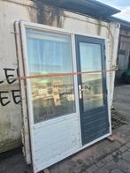 Nette pui - Zijraam met deur - Hardhout, Doe-het-zelf en Verbouw, Kozijnen en Schuifpuien, Ophalen, -, Zo goed als nieuw, -