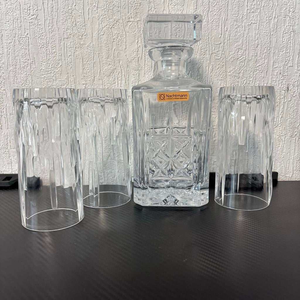 Nachtmann kristallen whisky set - karaf + 3 glazen, Ophalen