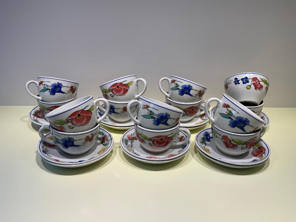 Vintage Wood & Sons Alpine Meadow kop en schotels, Huis en Inrichting, Keuken | Servies, Ophalen of Verzenden, Zo goed als nieuw