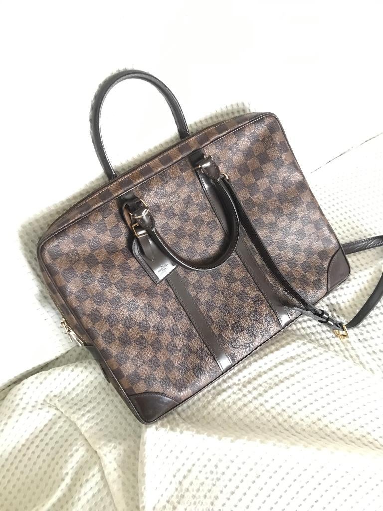 orginele louis vuitton reis/documenten tas., 40 tot 60 cm, 30 cm of meer, Zwart, Minder dan 35 cm