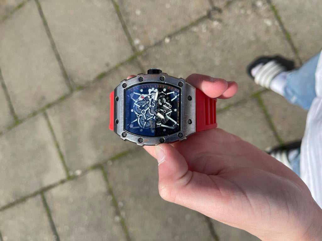 Richard Mille horloge met rode band, Ophalen, Gebruikt, Polshorloge, Overige merken