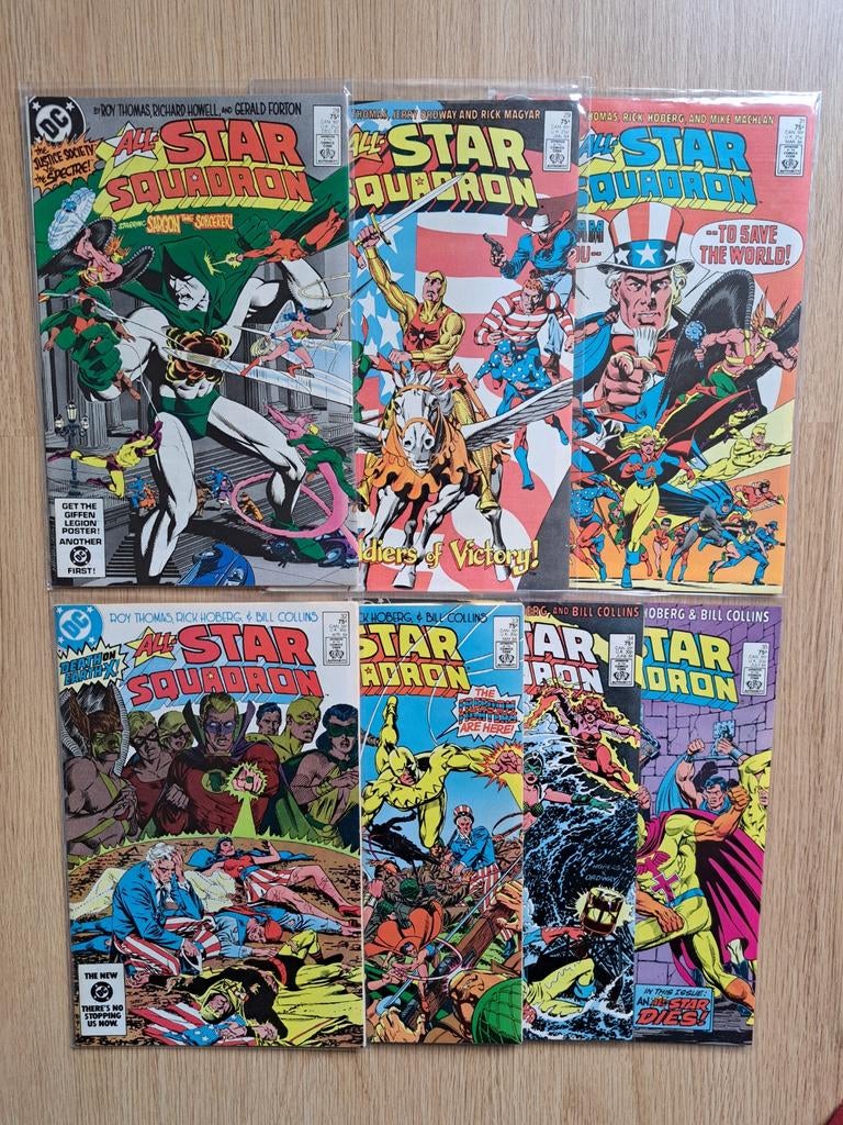 All-Star Squadron nr 28, 29, 31-35   DC comics, Gelezen, Amerika, Ophalen of Verzenden, Meerdere comics