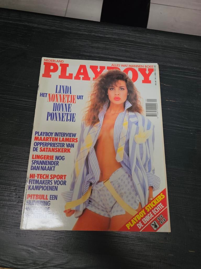 Playboy Juli 1988 - Linda, het nonnetje uit Honne Ponnetje, Ophalen of Verzenden, Gelezen, Overige typen