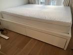 IKEA MALM bed 160x200 cm met opbergruimte, Huis en Inrichting, Slaapkamer | Bedden, Ophalen, Gebruikt, Wit, Tweepersoons