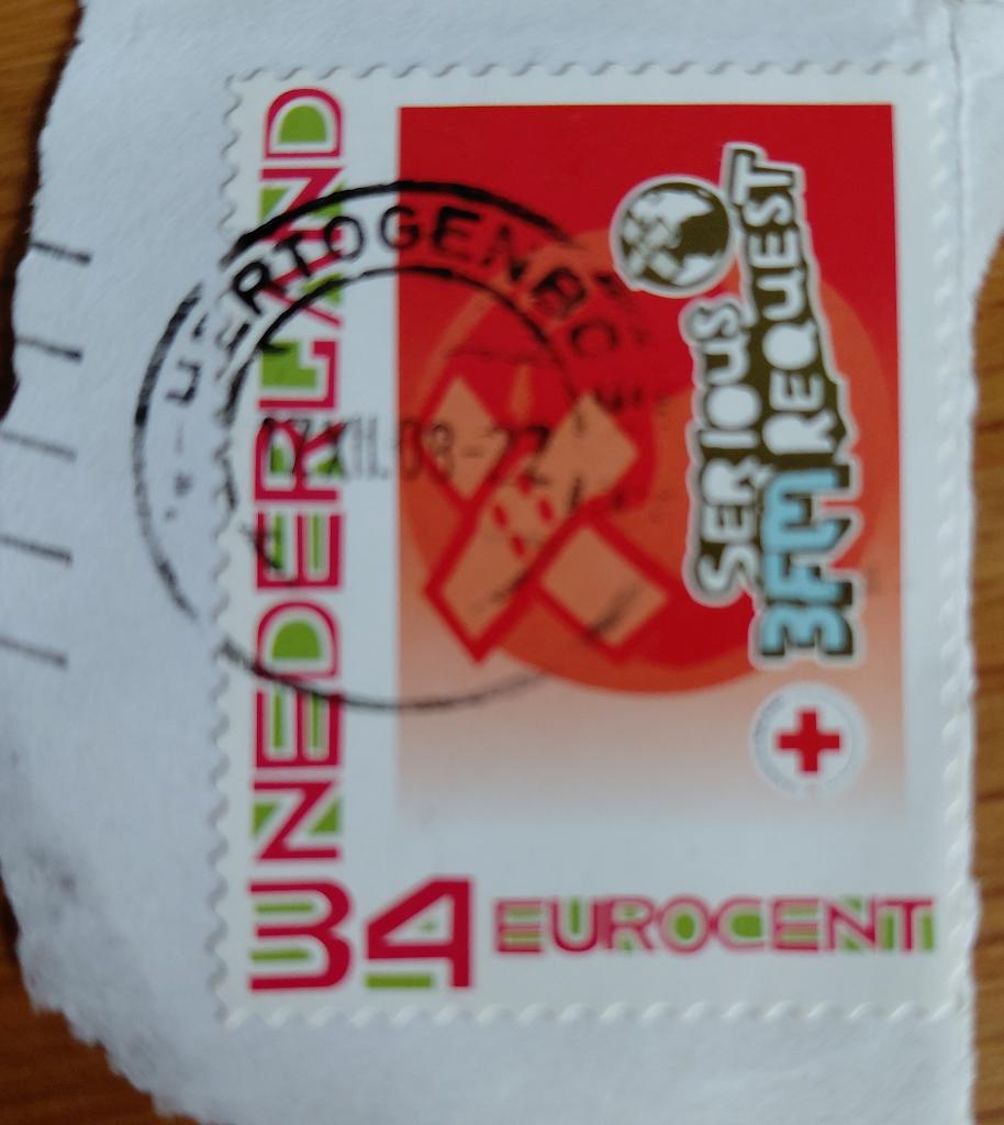 Persoonlijke postzegel Serious Request, Verzenden, Gestempeld