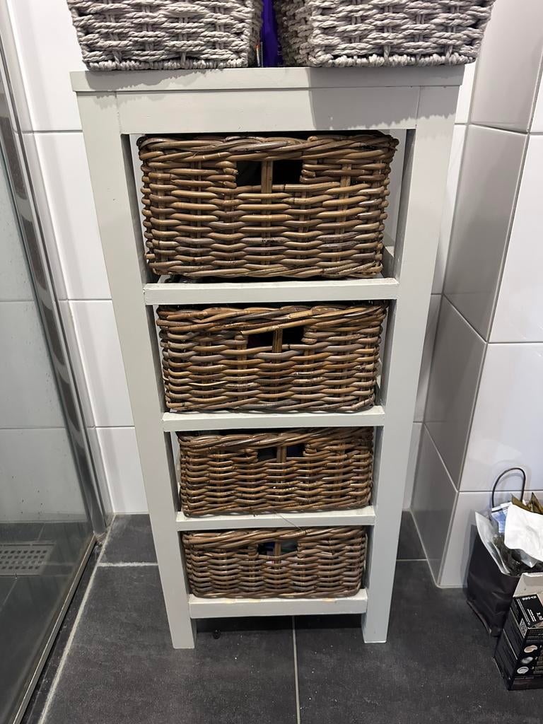 Badkamer kastjes 2 stuks, Huis en Inrichting, Ophalen, Minder dan 50 cm, Gebruikt, 1 of 2 laden