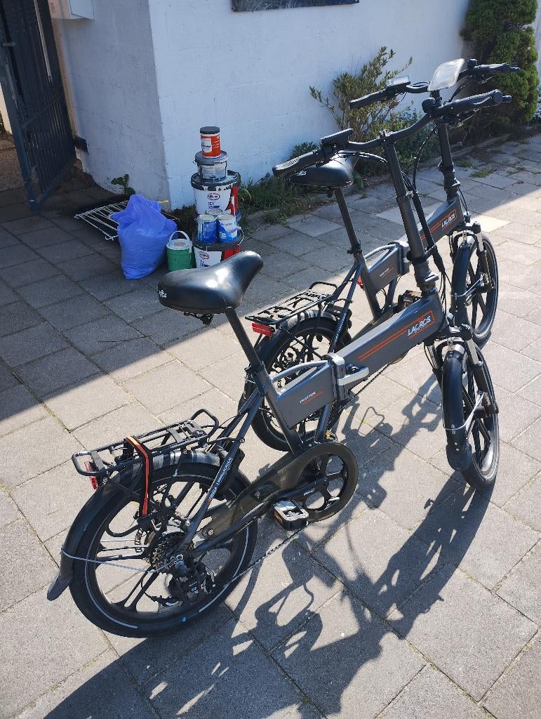 2 Lacros Electrische Vouwfietsen, Fietsen en Brommers, 20 inch of meer, Versnellingen, Zo goed als nieuw, Totaal opvouwbaar