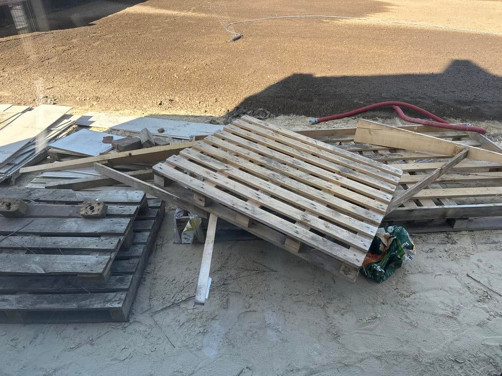 3x Gebruikte pallets en 1x dubbele pallet, Ophalen, Gebruikt