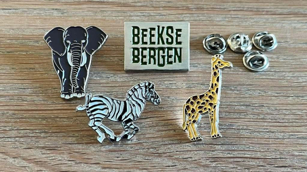 Beekse Bergen pins: Zebra, Olifant, Giraffe, Ophalen of Verzenden, Nvt, Nvt, Beekse Bergen