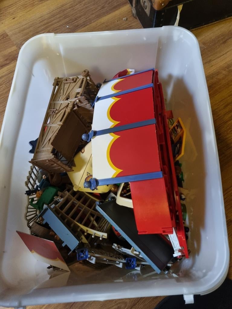 Grote krat playmobile, Ophalen of Verzenden, Gebruikt