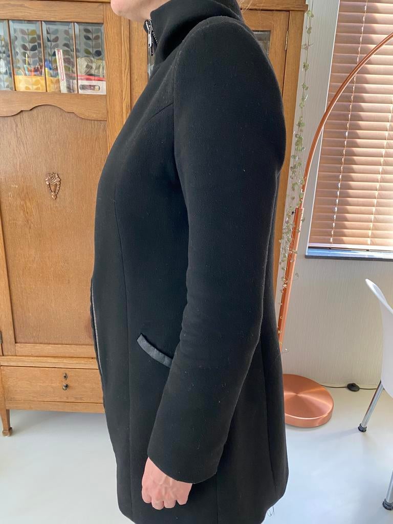 Zwarte Love2wait #Zwangerschapsjas dubble zipper, Zwart, Ophalen of Verzenden, Maat 36 (S), Jasje of Colbert