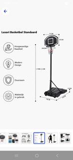 Luxari Basketbal Standaard - Verstelbaar & Draagbaar, Sport en Fitness, Basketbal, Ophalen of Verzenden