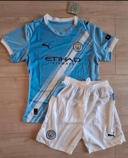 Manchester City Thuis Tenue 2025-2026 Blauw/Wit, Maat XS of kleiner, Verzenden, Nieuw, Set
