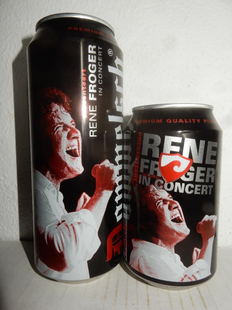 2 Dommelsch RENE FROGER Concert Bierblikjes 33cl en 50cl, Verzamelen, Ophalen of Verzenden, Overige typen, Heineken