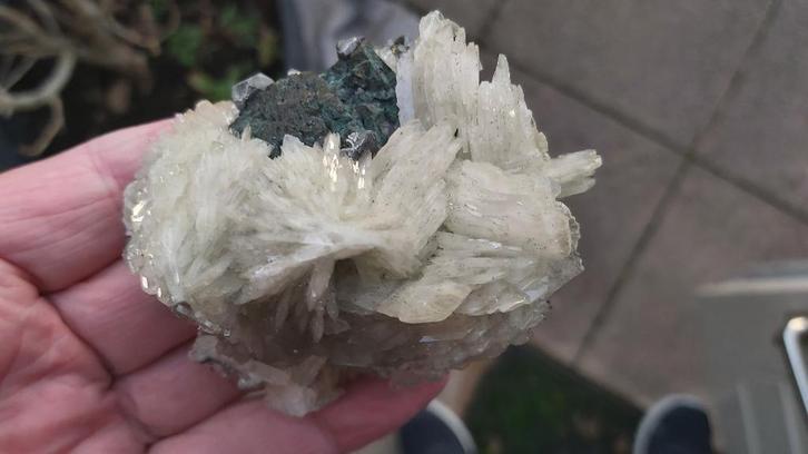 BH15 Blauwe Bariet Mine de Oumjerane Marokko #collectie, Verzamelen, Mineralen en Fossielen, Mineraal, Ophalen of Verzenden