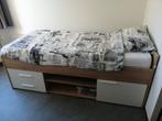 1-persoonsbed Oslo 90x200cm eikenkleur/wit, Ophalen, Gebruikt, 90 cm, 200 cm