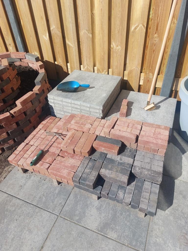 Restje klinkers (ong. 75 stuks), Doe-het-zelf en Verbouw, Metselstenen, Ophalen, Bakstenen