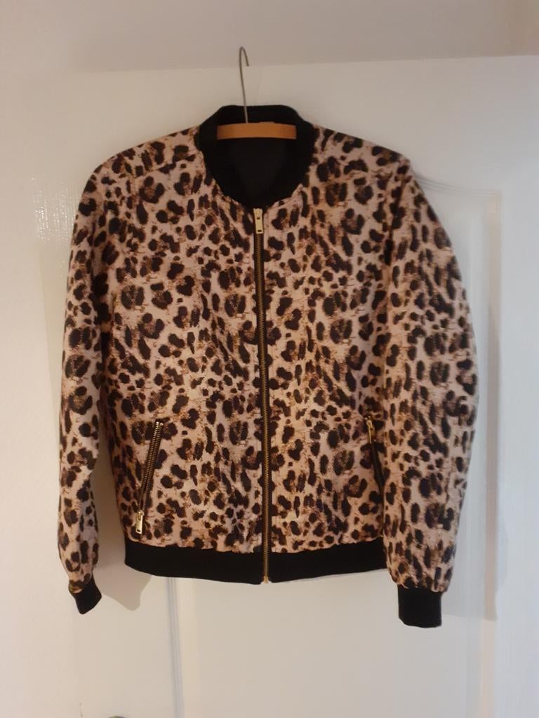 TYGERPRINT BOMBERJAS/JACK MAAT 38 GEVOERD, Kleding | Dames, Jasjes, Kostuums en Pakken, Maat 38/40 (M), Overige kleuren, Zo goed als nieuw