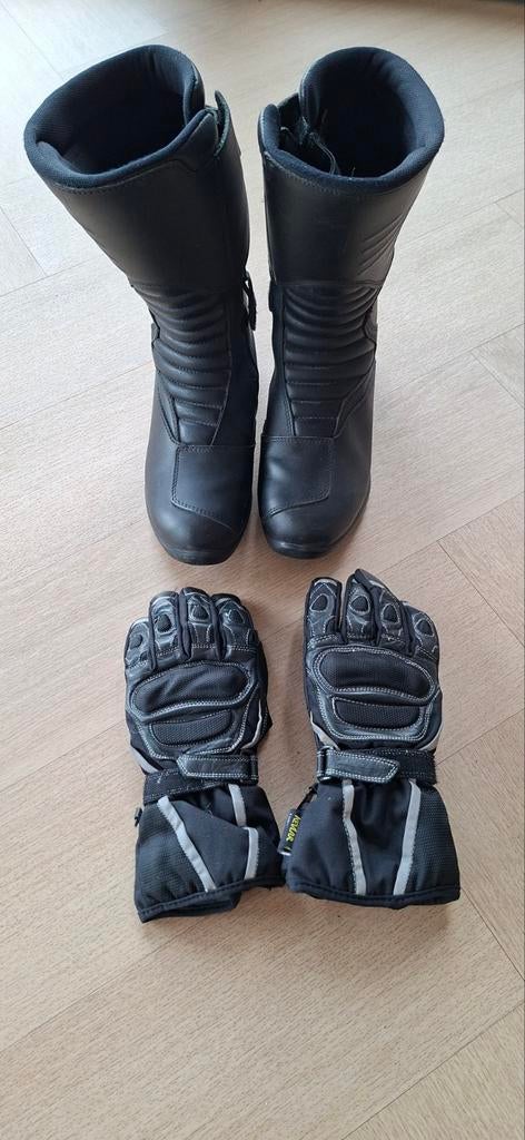 Motor laarzen maat 38 en motor handschoenen, Motoren, Ophalen of Verzenden, Tweedehands, Handschoenen