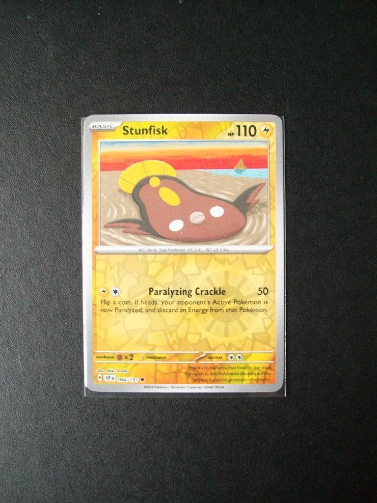 9984. Nieuwe Pokemon Kaart holofoil STUNFISK HP110 (064/191), Verzenden, Nieuw, Losse kaart, Foil