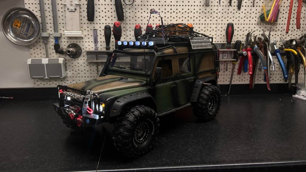 Traxxas TRX-4 Land Rover Defender, Gebruikt, Auto offroad, Schaal 1:10, RTR (Ready to Run)