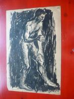 Naakte man  - gesigneerd en gedateerd., Ophalen of Verzenden
