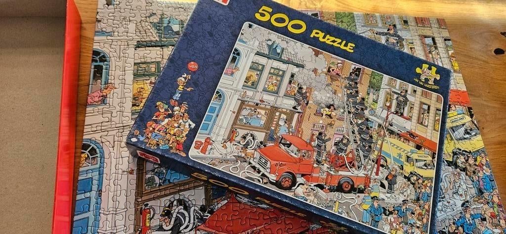 Jan van Haasteren 500 stukjes puzzel - Brandweer, Hobby en Vrije tijd, Denksport en Puzzels, Ophalen, 500 t/m 1500 stukjes, Gebruikt