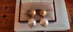 Vintage oorbellen, goldtone  met parel, Ophalen of Verzenden, Zo goed als nieuw, Overige materialen