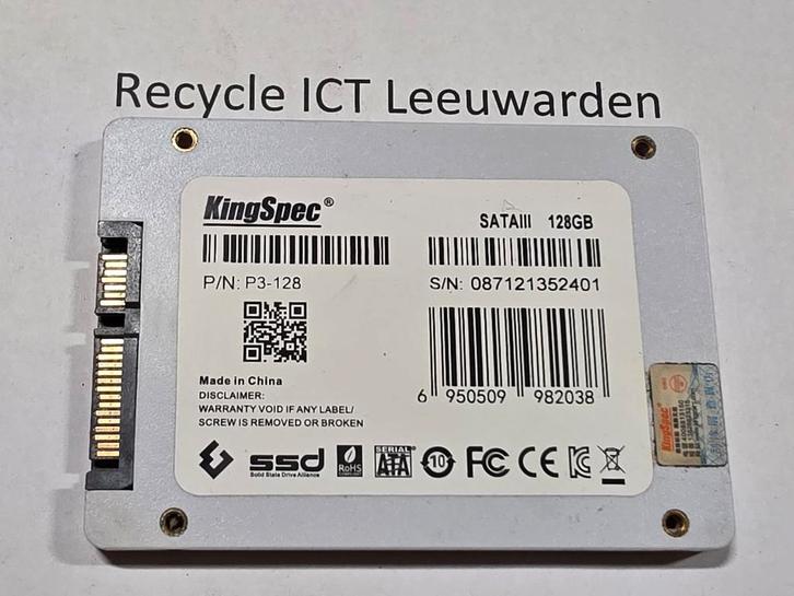 Kingspec 128gb laptop ssd hdd hardeschijf, Computers en Software, Harde schijven, Gebruikt, Laptop, Intern, SSD, SATA, Ophalen of Verzenden