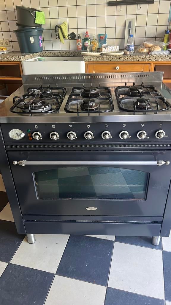 Boretti gasfornuis, Ophalen, 60 cm of meer, Zo goed als nieuw, Gas