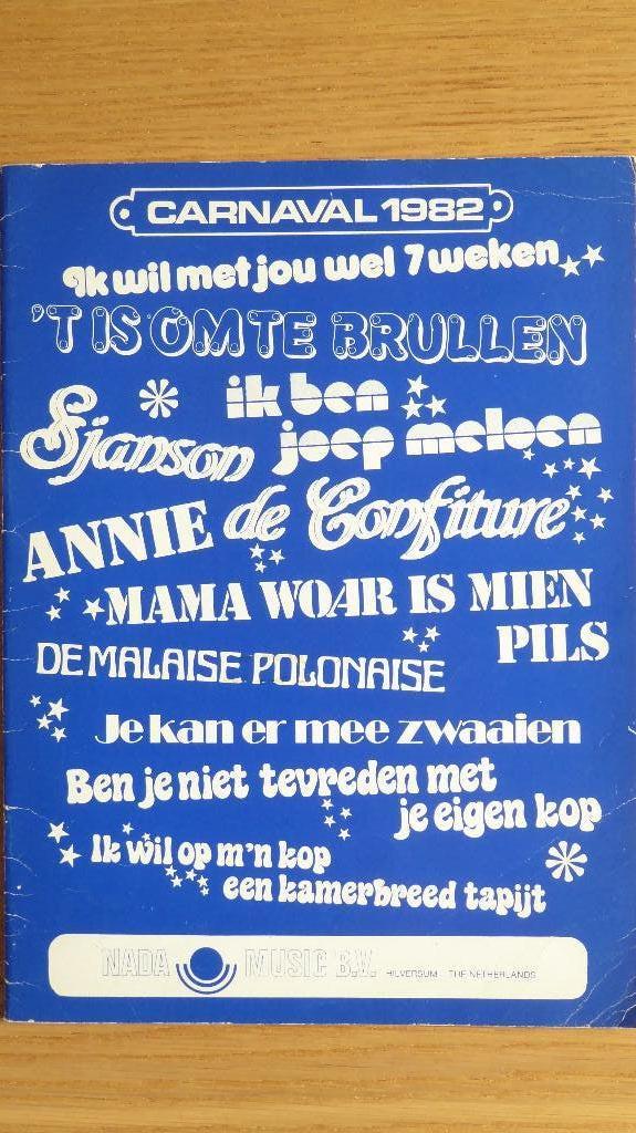Carnaval 1982 - NADA MUSIC B.V., Muziek en Instrumenten, Bladmuziek, Orgel, Gebruikt, Ophalen of Verzenden, Artiest of Componist