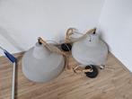 Lindby Chaby Hanglampen - Betonlook & Touw (Set van 2), Ophalen, Zo goed als nieuw, Overige materialen, Minder dan 50 cm