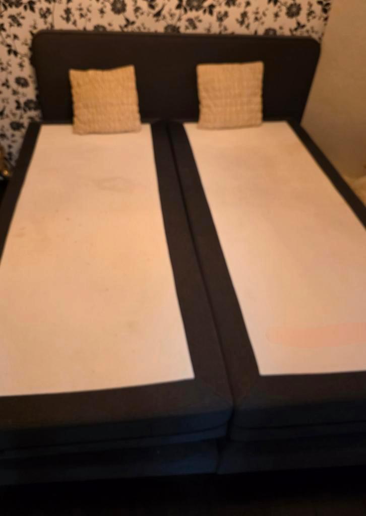 Boxspring 180x200 cm Swiss Sense, Huis en Inrichting, Slaapkamer | Boxsprings, Gebruikt, 180 cm, 200 cm, Tweepersoons, Grijs, Ophalen