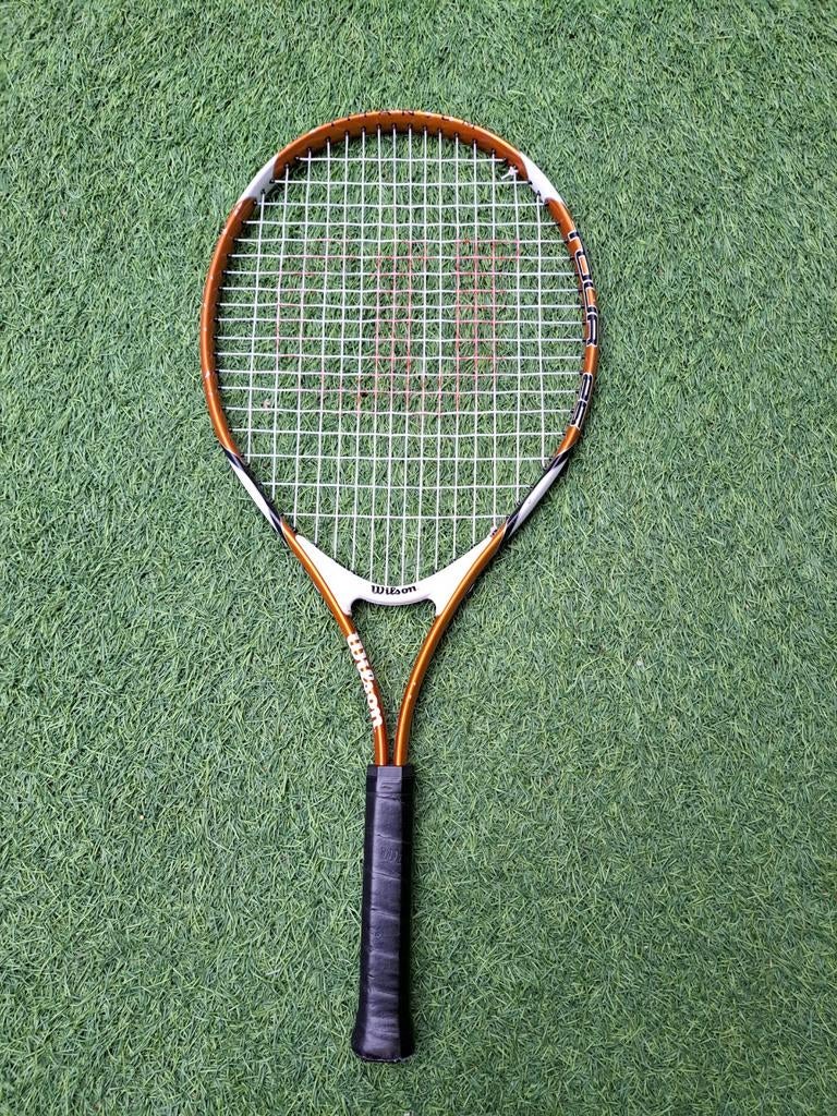 Wilson Tour 25" titanium series L00 tennisracket oranje-wit, Gebruikt, L00, Ophalen of Verzenden, Wilson