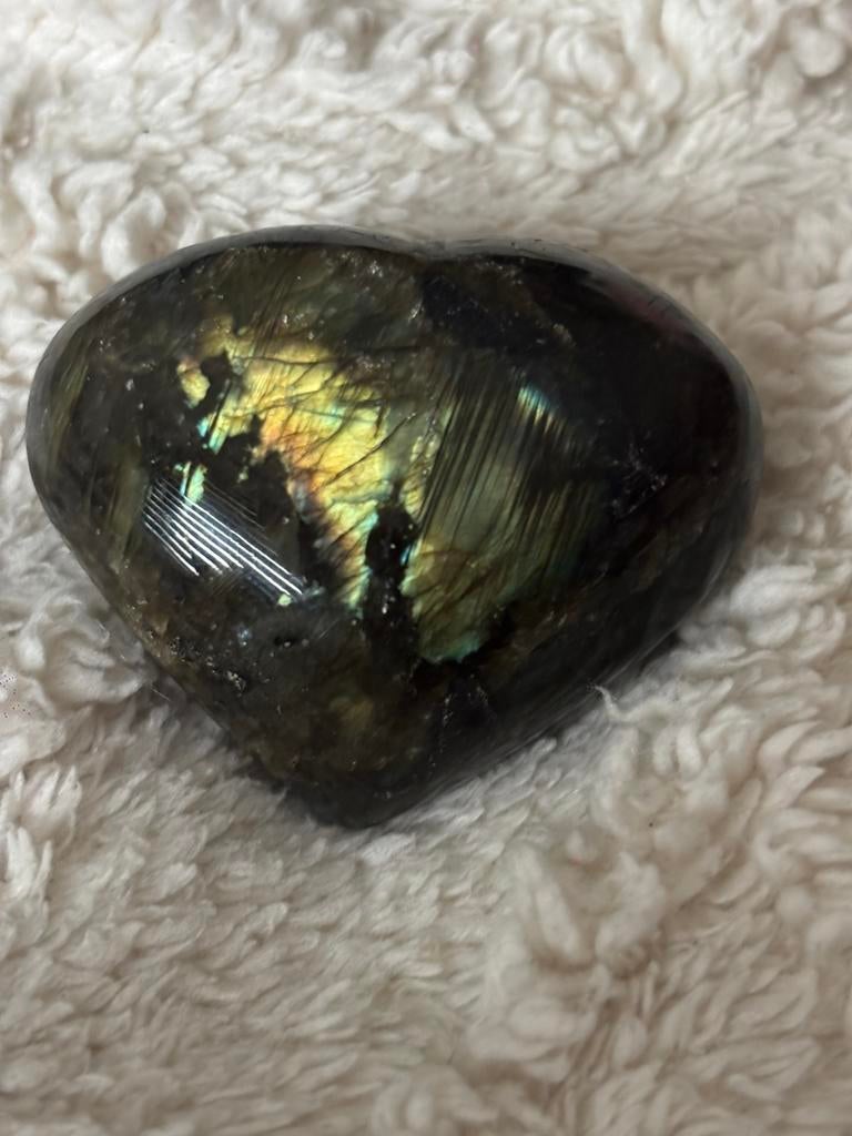 Dikke labradorite labradoriet hart, Sieraden, Tassen en Uiterlijk, Edelstenen, Ophalen of Verzenden, Nieuw